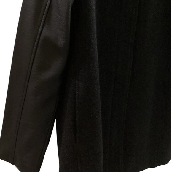 Emerson Fry Hooded Wool Blend Parka In Black Charcoal Size 6 - Picture 7 of 13